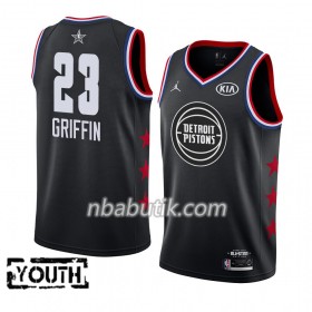 NBA Børn Trøje Detroit Pistons Blake Griffin 23 2019 All-Star Jordan Brand Sort Swingman